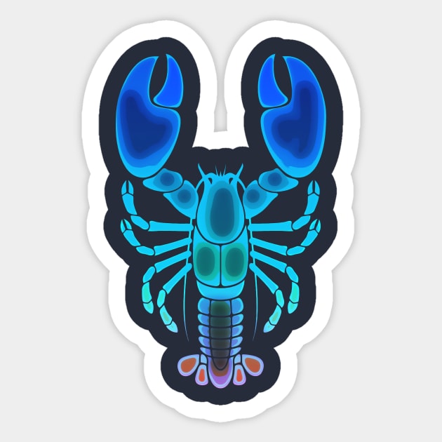 Lobster I Sticker by Goldquills